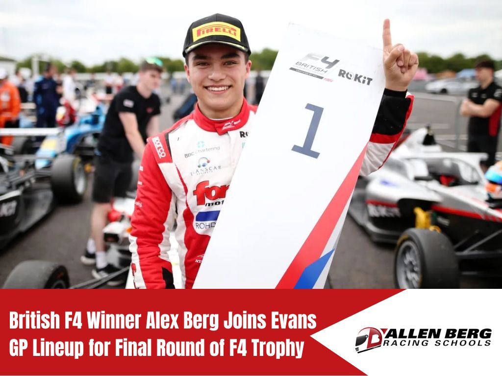 British F4 Winner Alex Berg Joins Evans GP Lineup for Final Round of F4 Trophy